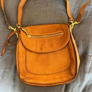 100% Leather Brown Saddle Bag